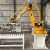 Robotic Arm Palletizer, Articulated axis palletizing robots for 10KG-80KG bags, with customized double grippers, can be CE certificated