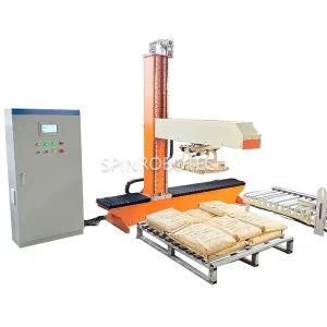 High-speed-robotic-palletizer, Automated Palletizing Solutions, Heavy-duty Cartesian Palletizing Machine for 10KG 20KG 30KG 40KG 50KG Bagged Products, with Customized Gripper for all kinds of packages, can be CE certificated. Cartesian XYZ palletizer: Compact, Easy to Install, High Safety, and Low Initial Cost.