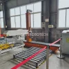 Single Column Palletizer, cartesian XYZ palletizing machine for 20KG 30KG 40KG bagged products, automatic dual-station palletizer with customized clamp, can be CE certificated