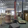 column palletizer, Dual‑position palletizer for 30KG 35KG cardboard bundles, customized dual‑pallet palletizing workstation with rotatable gripper, PLC automatic palletizing machine, with CE certification