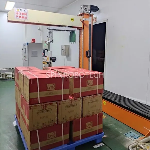 Cartesian Palletizing Robot System, Customized Food-Grade XYZ Palletizing Machine for 30KG Cartons of Coarse Grains, Heavy-Duty Cartesian Coordinate Palletizer with CE Certification