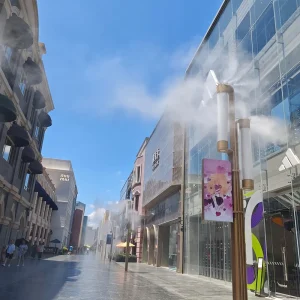 Fogging System for Business Street, Customized Outdoor Water Misting Maker Humidifier Control System with CE certificate, for Fogging, Cooling, Moisturizing, Dust Suppression, Static Elimination, Mosquito Repellent, Sanitization