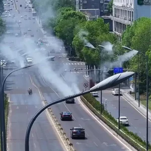 Outdoor Cooling Fog System, Customized Outdoor Water Misting Maker Humidifier Control System with CE certificate, for Fogging, Cooling, Moisturizing, Dust Suppression, Static Elimination, Mosquito Repellent, Sanitization