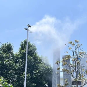 Humidifier for Street Lamp, Customized Outdoor Water Misting Maker Humidifier Control System with CE certificate, for Fogging, Cooling, Moisturizing, Dust Suppression, Static Elimination, Mosquito Repellent, Sanitization