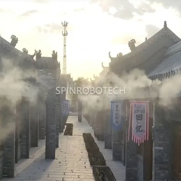 Landscape Misting Fog Scenes, Customized Outdoor Water Misting Maker Humidifier Control System with CE certificate, for Fogging, Cooling, Moisturizing, Dust Suppression, Static Elimination, Mosquito Repellent, Sanitization