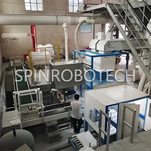 Column Palletizing Packaging Line, Full-Automatic Packing & Palletizing Line, Equipped with Filling Machine, Sewing Machine, Conveyor Belt, Dual-Position Palletizing Machine, with CE Certification