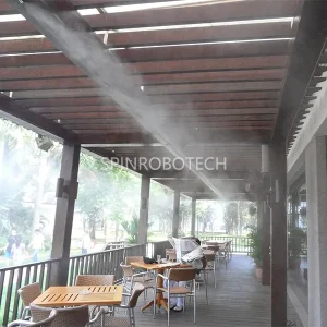 Patio Cool Mist Humidifier, Customized Outdoor Water Misting Maker Humidifier Control System with CE certificate, for Fogging, Cooling, Moisturizing, Dust Suppression, Static Elimination, Mosquito Repellent, Sanitization