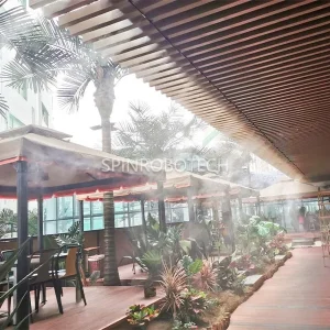 Courtyard Mist Generator, Customized Outdoor Water Misting Maker Humidifier Control System with CE certificate, for Fogging, Cooling, Moisturizing, Dust Suppression, Static Elimination, Mosquito Repellent, Sanitization