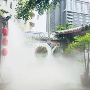 Cooling Water Misting System Courtyard, Outdoor Cool Mist Humidifier Control System with CE certification, for Fogging, Cooling, Moisturizing, Dust Suppression, Static Elimination, Mosquito Repellent, Sanitization