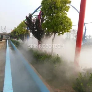 Mist Cooling Humidifiers in Roadside, Customized Outdoor Water Misting Maker Humidifier Control System with CE certificate, for Fogging, Cooling, Moisturizing, Dust Suppression, Static Elimination, Mosquito Repellent, Sanitization