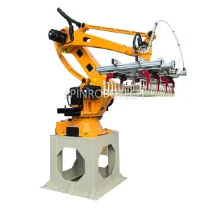 Robotic Arm Stacking Machine, Customized Robotic Palletizers, PLC-Controlled Full Automatic Palletizing & Depalletizing Robot, ESTUN 4-Axis 6-Axis Robotic Arm Equipped Customized Gripper for All Kinds Of Packages, with CE Certification.