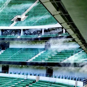 Cooling Mist Machine in Stadiums, Customized Outdoor Water Misting Maker Humidifier Control System with CE certificate, for Fogging, Cooling, Moisturizing, Dust Suppression, Static Elimination, Mosquito Repellent, Sanitization