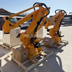 Robotic Arm Palletizer, PLC-Controlled Full Automatic Palletizing & Depalletizing Robot, ESTUN 4-Axis 6-Axis Robotic Arm Equipped Customized Gripper for All Kinds Of Packages, with CE Certification.