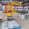 ESTUN 4-Axis Robotic Arm, Equipped with Specialized End-of-Arm Tooling (EOAT). Articulated Axis Robotic Arm Depalletizing Bag Emptying Machine with Customized Gripper for Bagged Products, High-speed Debagging Machine Equipped with Material Silo, can be CE Certificated.