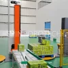 Single Column Rotary Palletizer, Custom Two-Box-One-Grip Palletizer, Equipped with Double Palletizing Station and Wrapping Machine, for 6KG Boxes of Honey Water with CE certification. SPIN's Column rotating palletizer: Dual-station, continuous operation, no speed loss.